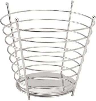 XHTLLO Frutero, Cesta de Frutas Moderna Redonda de Acero Inoxidable de 4 Patas, Mantenga Las Frutas Más Frescas Cesta de Frutas Fácil de Mover para Mostrador de Cocina, para Almacenamiento en Casa