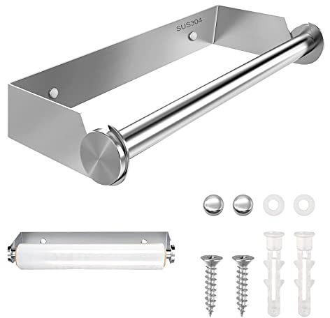 KüChenrollenhalter Edelstahl,Rollenhalter KüChe,Halterung für KüChenrolle,KüChentollenhalterung,Haushaltsrollenhalter,Kitchen Paper Holder,KüChenrillenhalterung,KüChenpapierrollenhalter Silber