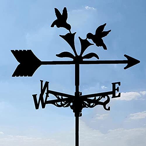 Liucesxjs Girouette rétro en métal avec indicateur de direction du vent, outil de mesure professionnel avec ornement animal pour extérieur, ferme, cour, jardin, tonnelle, décorations