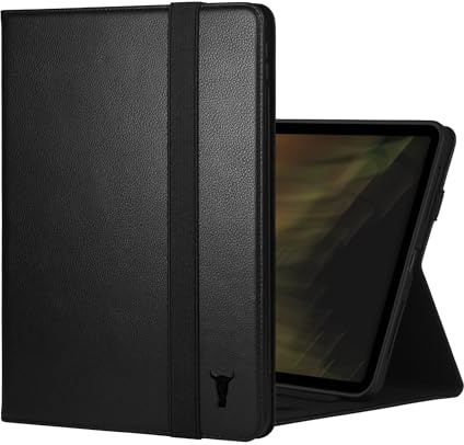 TORRO Lederhülle kompatibel mit iPad Pro 11 M5 / M4 - Echtleder iPad Pro 11 2025/2024 Hülle mit Standfunktion, Apple Pencil-Konnektivität und Wake/Sleep Funktion (Schwarz)