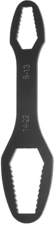 QUARKZMAN Universal-Torx-Schlüssel 0,14 Dicke Ratschenschlüssel Schwarz | 8-22mm Doppelseitiger Multifunktionaler, 6, 3 Länge, Elektrophorese, Selbstanziehender, Verstellbarer