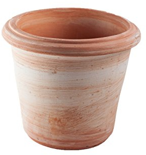 Teramico Vaso per fiori in terracotta italiana, assolutamente resistente al gelo (Liscia, 36 cm)