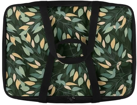 Pzuqiu Leaf Pattern Insulated Casserole Carrier Bag Hot & Cold Food Carrier Bag Lasagna Holder Lunch Bag for Picnics, Parties, Travel, Fits 9 x 13 Inches Baking Dish
