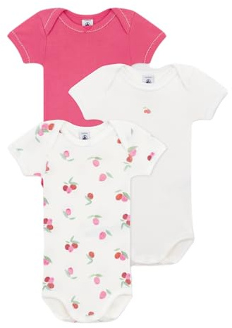 Petit Bateau unisex baby vi kortärmade bodys (3-pack), Variant 1, 6 månader
