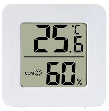 Nuyhadds Hygromètre numérique | thermomètre intérieur et jauge d'humidité précis - Capteur d'humidité de jauge de température intérieure portable pour appartements, chambre d'enfant, maison,