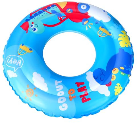 Anello da Nuoto Gonfiabile per Bambini Piscina, PVC Swimming Ring Kids, Ciambelle Gonfiabili Mare - Ideale per Feste in Piscina (Dinosauro con doppio airbag)
