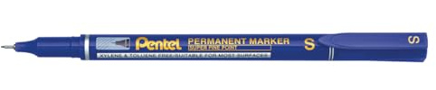 Pentel NFS410 Ultra Fine Permanent Marker, 0.4mm Line, Blue ink (One Pen)