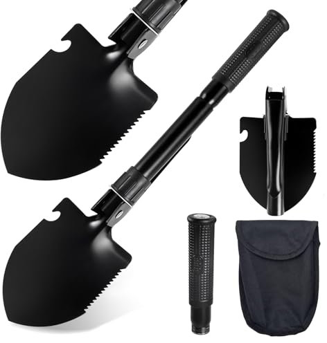 Bubuny Pala Pieghevole Multifunzionale Militare Badile Vanga Kit Mini Spade in Acciaio Portatile Vanga, Pala Da Campeggio Pieghevole, Portatile Vanga Per Campeggio, Giardino, Escursionismo, Attivit