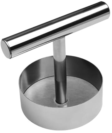 Prensa para hamburguesas, molde de hamburguesas de acero inoxidable, herramienta multifuncional para moldear carne para barbacoa, camping, picnic