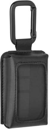 Homakover 1 Piece Portable Garage Door Opener Carrying Case with Carabiner, Anti-Lost Bag Gate Clicker Holder Compatible With Most of Brands Garage Door Opener, Black