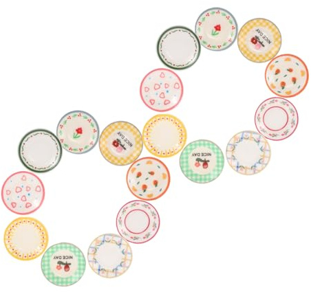 TOYANDONA 18 Stoviglie Per Casa Delle Bambole Piattini Decorazioni Per Bambole Stoviglie In Miniatura Mini Oggetti Utensili Da
