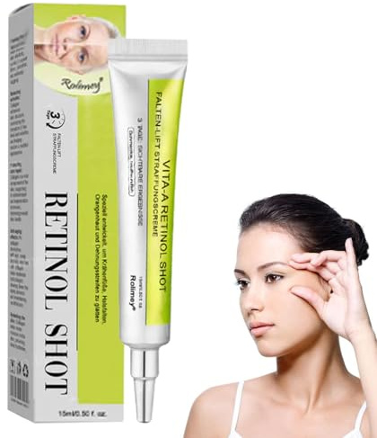 Rolimey Vita-A Retinol Shot Wrinkle-Lift Tightening Cream, Natural Retinol Serum, Rolimey Retinal Shot Tightening Booster, for All Skin Types, Wrinkles & Fine Lines (1 Pack)