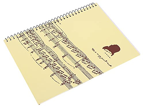 Yechiry Carnet de Notation Musicale, Papier de Haute qualité pour L'écriture de Partitions Musicales, 50 Pages, adapté aux Auteurs-compositeurs, Couverture de Piano Noire pour les Amateurs de