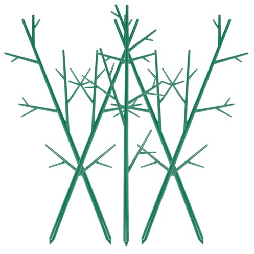 Toyvian Lot de 5 Tuteurs pour Plantes Grimpantes en Pot, Supports Robustes pour Treillis Grimpant Extérieur et Intérieur, Matériau Stable, Finition Lisse, Jardinage Balcon et Serrage