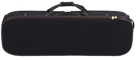 Keenso Hard Shell 4/4 Size Violin Case with Hygrometer, Reflective Material, Good Protection, Portable Design, for Musical Instrument Storage and Protection