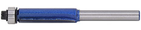 Cocoarm Fraise à Chanfrein Bleue en Alliage d'acier au Tungstène, Fraise à Chanfrein, Tige de 6 Mm, Profondeur de Coupe Réglable, Revêtement PTFE pour le Travail du Bois, Coupe des Bords, Rainurage