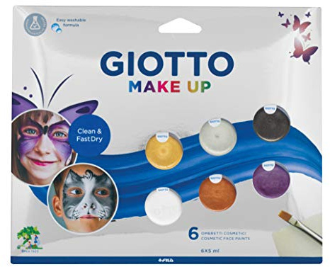 Giotto Set 6 Ombretti Colori Metallici Trucchi per Bambini (FILA, 476400)