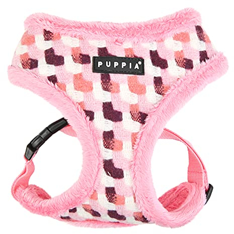 Puppia Hundegeschirr für kleine und mittelgroße Hunde - Arden Harness A - verstellbar und komfortabel, Pink