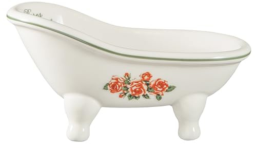 1 Stück Keramik Mini Klauenfuß Badewanne Seifenschale Vintage Decortative Seifenschale (stil06)