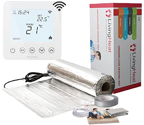 Underfloor Heating Kit for Under Laminate & Wood Floors, Electric 150w /m² with Wi5 Wi-Fi Thermostat, 9/m²