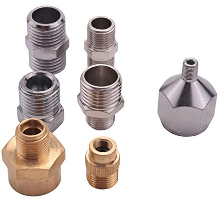 Spray Airbrush Adapter, 7 Stück Spray Airbrush Adapter Kit 1/8 Zoll 1/4 Zoll BSP Anschluss für Kompressor Sprühschlauch