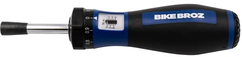 BIKE BROZ 81664 Clé dynamométrique pour réparation de vélo et autres 1/4 Tournevis dynamométrique avec porte-embout et raccord droit 1-6 Nm | 70001