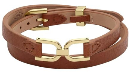 Fossil Damenarmband Heritage D-Link Leder mittelbraun, JF04527710