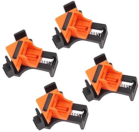 ANKROYU 4Pcs Right Angle Clamp, Spring Loaded 90 Degree Corner Clamp, Right Angle Fixed Punch Installer for Woodworking Punch Installation