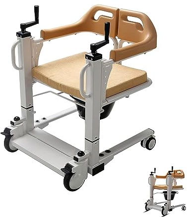 Pxkmouy silla para ducha personas mayores Asiento de Inodoro para Personas Mayores y Discapacitadas con parálisis de enfermería, Asiento de Inodoro con Asiento Dividido en 180 ° silla de ducha y wc