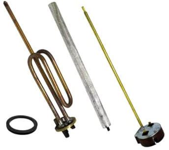 SPEEM | Kit Reparación Termo Eléctrico | Pack Resistencia con vaina para termostato 1.2KW + Ánodo de Magnesio 250mm + Junta Goma + Termostato Varilla 270mm | Termo Electrico | Repuesto de Termo Agua