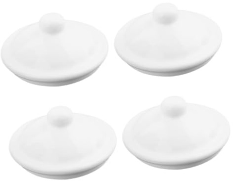HAKIDZEL Couvercle De Tasse En Émail Couverture De Tasse De Thé De Remplacement Réutilisable Anti-Fuite Pour Mug Cuisine Et Bureau Lot De 4 3.35 in