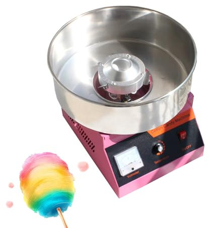 macchina per zucchero filato, macchina per zucchero filato commerciale rimovibile da 1000 w, termostato, rotazione, acciaio inossidabile facile da pulire, motore in rame puro per feste compleanno