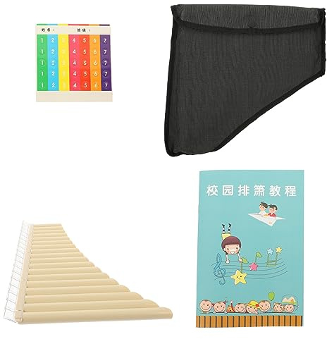 JEWEDECO Musical Instrument Beginners Smoother Air Intake for Precise Tone Holes Professional 18-pan Resin Pan Flute with Performance Gift