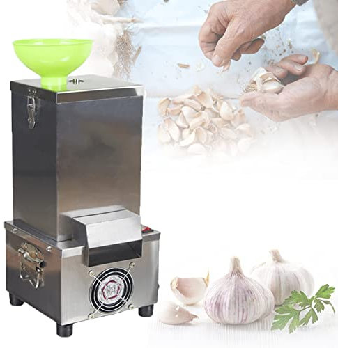 Pelador Automático de Ajos Pelador de ajo eléctrico, máquina peladora de ajo automática, 25 kg/h, 220 V, 200 W, pelador de ajo entero comercial, separador de ajo de acero inoxidable, herrami