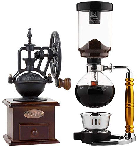 IUBGFTO Kaffeekanne Home Glass Syphon Pot Siphon Typ Manuelle Kaffeemaschine Kaffeeset
