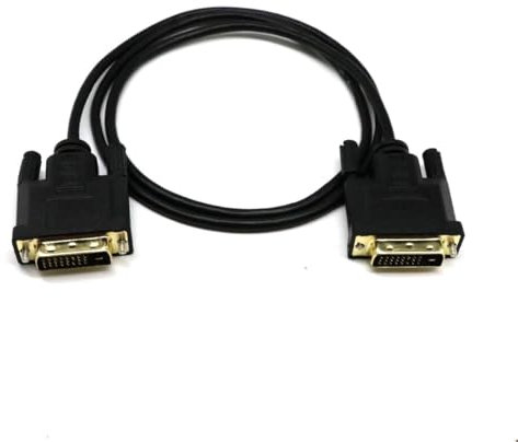 Jesiah DVI to VGA Cable, 1.8M Male to Male Gold-Plated 24+1 Pin Active DVI-D to VGA Cord Compatible with PC Laptop Monitor Projector HDTV