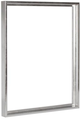 Bildershop-24 Schattenfugenrahmen Lamia 75x100cm Silberglanz Vintage Selbstmontage Bausatz DIY