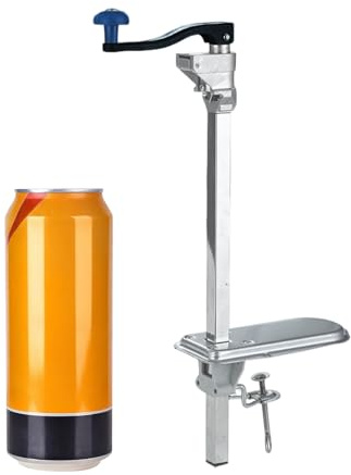 Aprisinatore di lattine carico in acciaio inossidabile, apriscatole da banco manuale per alte, voto commerciale ristoranti e cucine la casa argento 75cm/29.5in