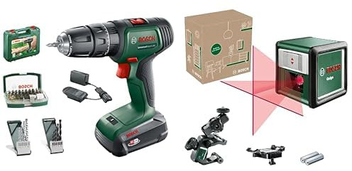 Bosch UniversalImpact 18V Cordless Impact Drill – Amazon Edition & Bosch laser lignes Quigo avec pince universelle MM 2