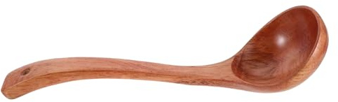 COLLBATH Mestolo in Legno Massello per Zuppa con Manico Lungo Cucchiaio Resistente al Calore Utensile Versatile per Servire e Mescolare Porridge e Minestre