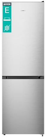 Gorenje NRK619EPXL4 Frigorifero Combinato a libera installazione, 304 litri, Altezza 186 cm, Total No frost, Ventilazione MultiFlow, Controllo Touch, Doppia porta reversibile, Classe E, Inox