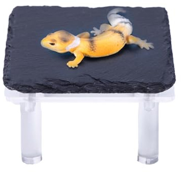 Reptilien Sonnenstein – 3,94 Zoll, Stein Acryl | Terrarium Zubehör – Kletterfelsen Für Bartagamen, Echsen, Schildkröten Und Geckos, Naturnahe Terrarien-Dekoration