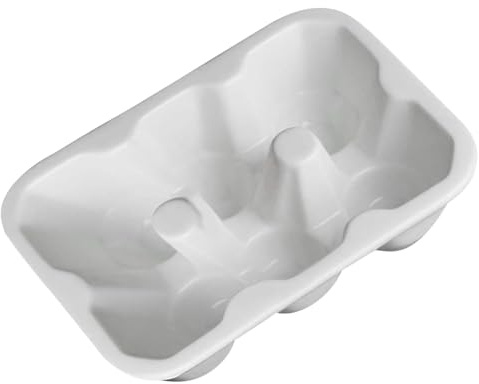 CORHAD Contenitori Uova in Ceramica da 6 Posti Colore Bianco Design Moderno Adatto per Frigorifero e Organizzazione Cucina