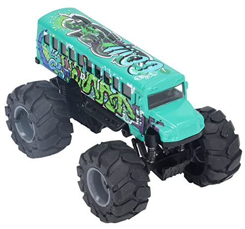 Dan&Dre Juguete de Autobús Escolar con Ruedas Grandes, Modelo de Aleación, Diseño a Escala 1:43, para Niños Mayores de 3 Años, Edad Adecuada a Partir de 3 Años, Adecuado para Decoración y Colección