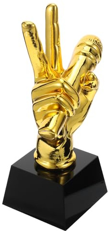 Healvian Microfono Premio Musicale in Resina Dorata a Forma di Microfono Vintage, Coppa per Concorsi Canori e Serate Karaoke, Decorazione per Eventi e Feste Base Stabile