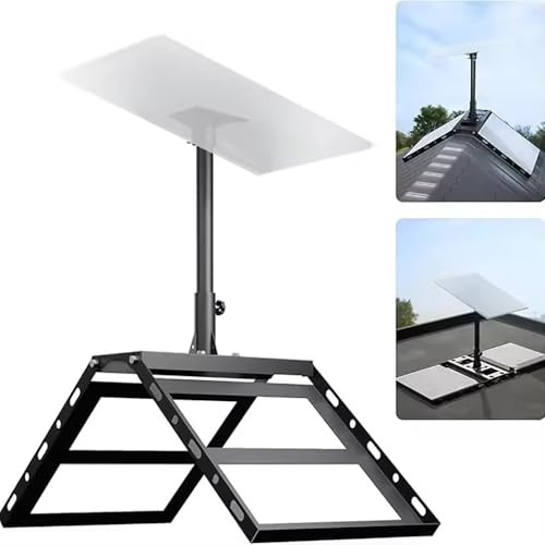 Kit Montaggio Tetto per Starlink Gen 3,Regolazione 360° Inclinazione & Rotazione, Pieghévole, Montaggio Senza Viti né Fori ,40mm Adattatore Alluminio, Impermeabile, Stabile per Satellite Starlink