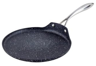 eaziglide Neverstick2 Crêpes-/ Pfannkuchenpfanne aus Aluminium hergestellt, hitzebeständig bis 260°C, für alle Herdarten geeignet, Durchmesser: 25 cm, IM1058