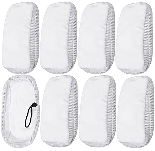 Spares2go Hard Floor Cleaning Cloth Pads for Morphy Richards 720021 720502 9 in 1 Steam Cleaner Mop (Pack of 8)