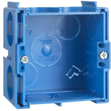 Schneider Electric ALB71301 Modulo - Scatola quadrata da fissare, 1 posto, profondità 40 mm