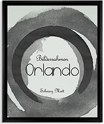 Bilderrahmen Orlando 33x98 cm in Schwarz Matt aus Massivholz mit 1 mm entspiegelter Kunstglas Scheibe